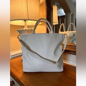 Mark And Graham Build Your Tote Bag Ivory Leather No Monogram Read NWOT NWOB